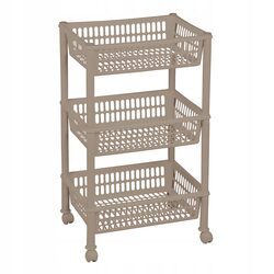 Regał na kółkach łazienka półka 3 poziomy