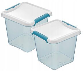 Pojemniki na żywność plastikowe zestaw 2x 4l