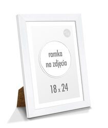 Ramka na zdjęcia 18x24 cm z podpórką Biała