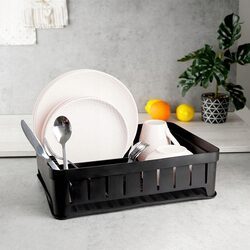 Suszarka do naczyń czarna stojąca ociekacz loft