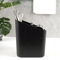 Ociekacz na sztućce czarny suszarka organizer
