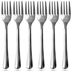 Widelczyki do ciasta komplet zestaw 6 el stalowe