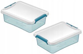 Pojemnik box pudełko plastikowe organizer 2x 1,15l