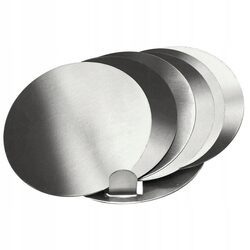 Podkładki pod kubek szklanki metalowe stojak 6el