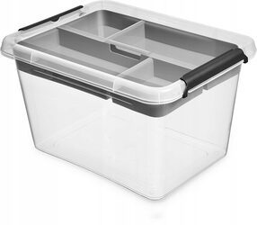 Pudło pojemnik plastikowy organizer pokrywa 15,5l