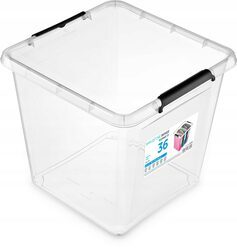 Pojemnik pudło z pokrywką plastik 36 l zamykany