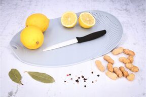 Deska do krojenia z ociekaczem plastikowa kuchenna