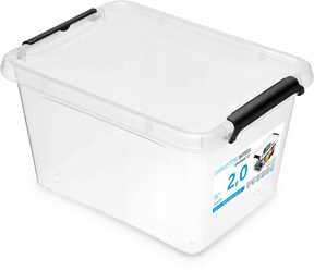 Organizer pudło plastikowe pojemnik z pokrywą 2l