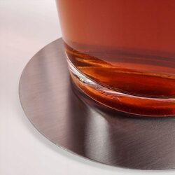 Podkładki pod kubek szklanki metalowe stojak 6el