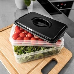 Pojemnik organizer na żywność podwójny do lodówki