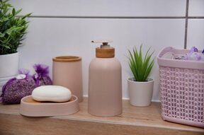 Kubek łazienkowy na szczoteczki beżowy ESPINO