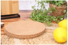 Podkładki korkowe pod garnek okrągłe na stół 3 szt