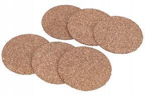 Podkładki pod kubek szklankę korkowe okrągłe 6 szt
