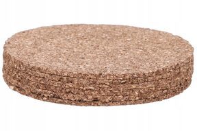 Podkładki pod kubek szklankę korkowe okrągłe 6 szt