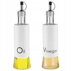 Butelka dozownik na olej ocet karafka biały