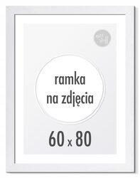 RAMKA NA ZDJĘCIA 60x80 cm ramki biała drewniana
