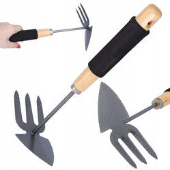 Motyka motyczka ogrodowa grabki narzędzia metal