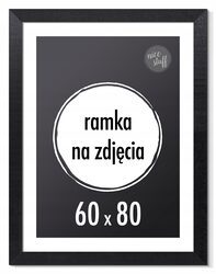 RAMKA NA ZDJĘCIA 60x80 cm ramki czarna drewniana