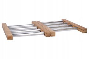 Podkładka na stół pod garnek rozsuwana stal bambus