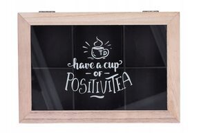 Pudełko pojemnik na herbatę herbaciarka 6 przegród