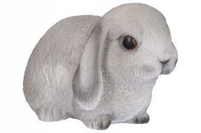 Królik figurki ogrodowe ozdoby do ogrodu szary