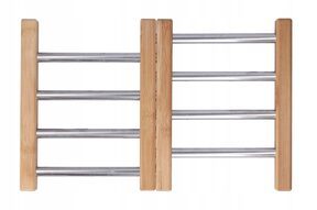 Podkładka na stół pod garnek rozsuwana stal bambus