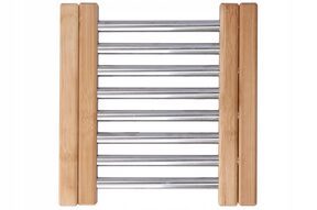 Podkładka na stół pod garnek rozsuwana stal bambus