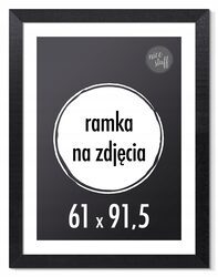 RAMKA NA ZDJĘCIA 61x91,5 cm ramki czarna drewniana