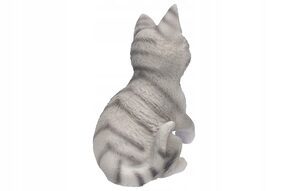 Kot kotek figurki ogrodowe ozdoby do ogrodu szary