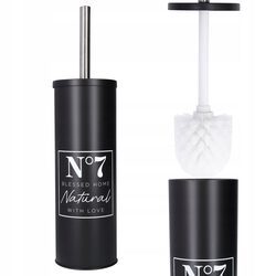 Szczotka do WC czarna nowoczesna wolnostojąca stal