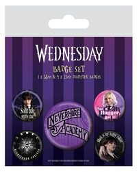 Wednesday Nevermore - przypinki