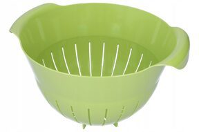 Durszlak cedzak plastikowy sitko kuchenne zielone