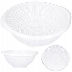 Durszlak plastikowy cedzak sitko kuchenny biały