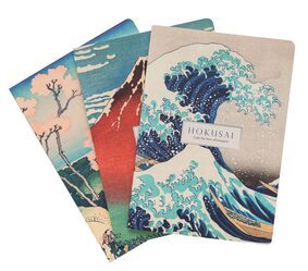 Hokusai - 3 zeszyty A5, 32 kartki w linię