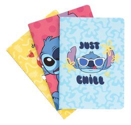 Disney Stitch - 3 zeszyty A5, 32 kartki w linię, kropki, puste