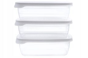 Zestaw pojemników plastikowych na żywność 0,6l x 3