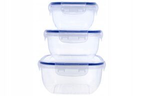 Pojemniki na żywność zestaw komplet pojemników 3el