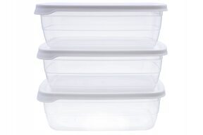 Zestaw pojemników na żywność plastikowe 1,2 l x 3