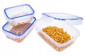 Zestaw pojemników na żywność plastikowe 3 szt.