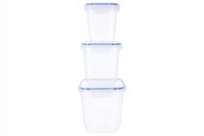 Zestaw pojemników plastikowych na żywnośc 0,4l x 3