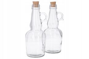 Butelka na oliwę olej ocet szklana z korkiem 2 szt