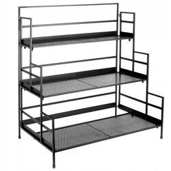 Kwietnik stojący metalowy czarny na rośliny