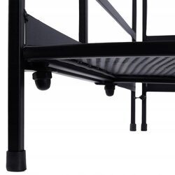 Kwietnik stojący metalowy narożny czarny 3 poziomy