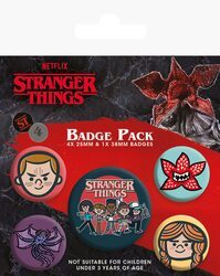 Stranger Things 4 Badge Pack - przypinki na plecak, do ubrań