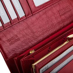 SKÓRZANY PORTFEL DAMSKI BETLEWSKI DUŻY LAKIEROWANY