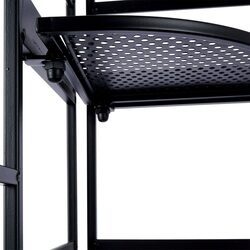 Kwietnik stojący metalowy narożny czarny 3 poziomy