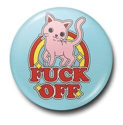 Thiagocorrea Fuck Off - przypinka na plecak, do ubrań