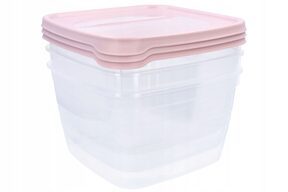 Pojemniki na żywność plastikowe zestaw 3 x 4L
