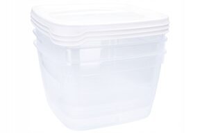 Zestaw pojemników na żywność plastikowe 3x 4L