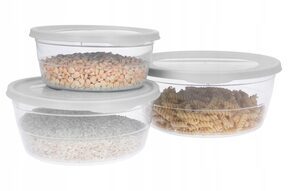 Pojemniki plastikowe na żywność zestaw 3 szt.